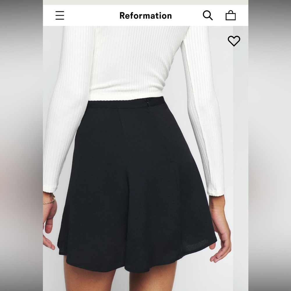 Reformation Black Skirt